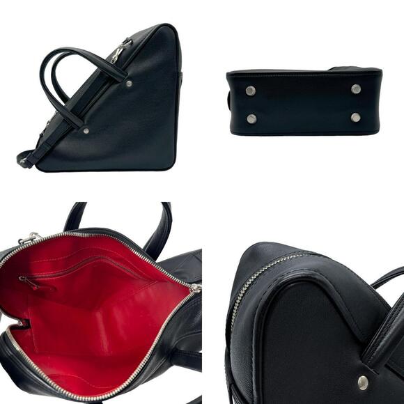Balenciaga Triangle Duffle Crossbody Bag Leather Black - Picture 3 of 5